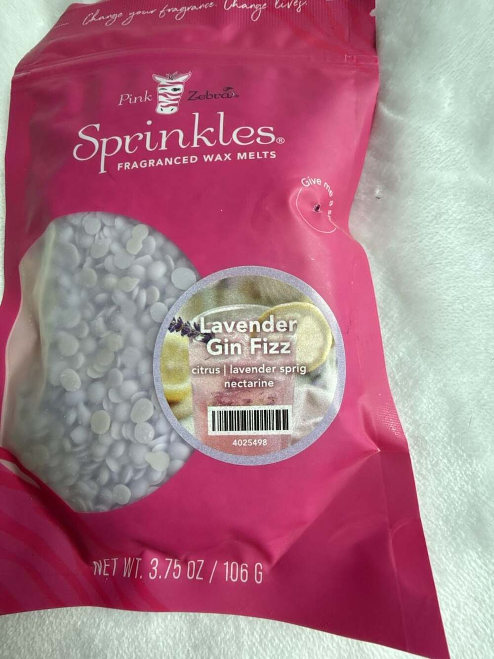 Pink Zebra Lavender Gin Fizz Sprinkles Fragranced Wax Melts